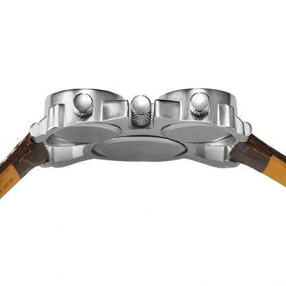 Oulm Classic Leather Strap Watch