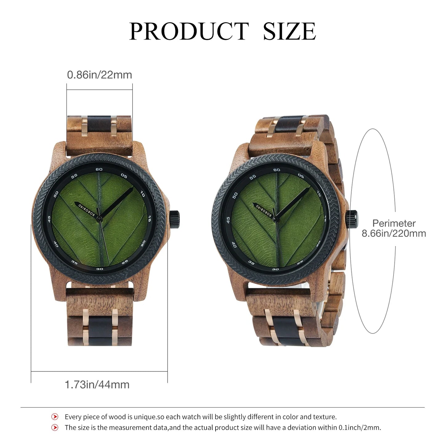 Elm Leaf Wood Watch