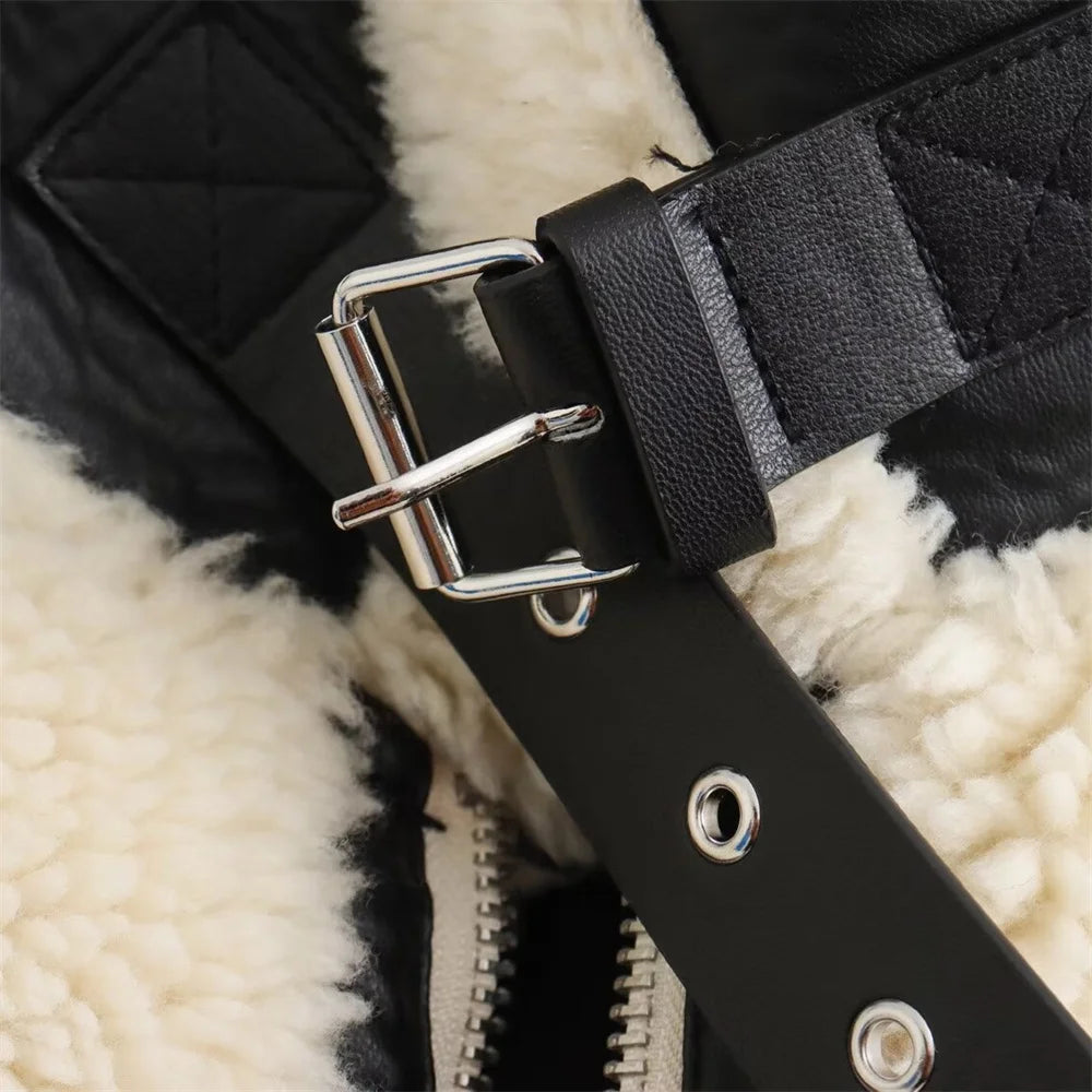 Arwen Contrast-Trim Teddy Jacket