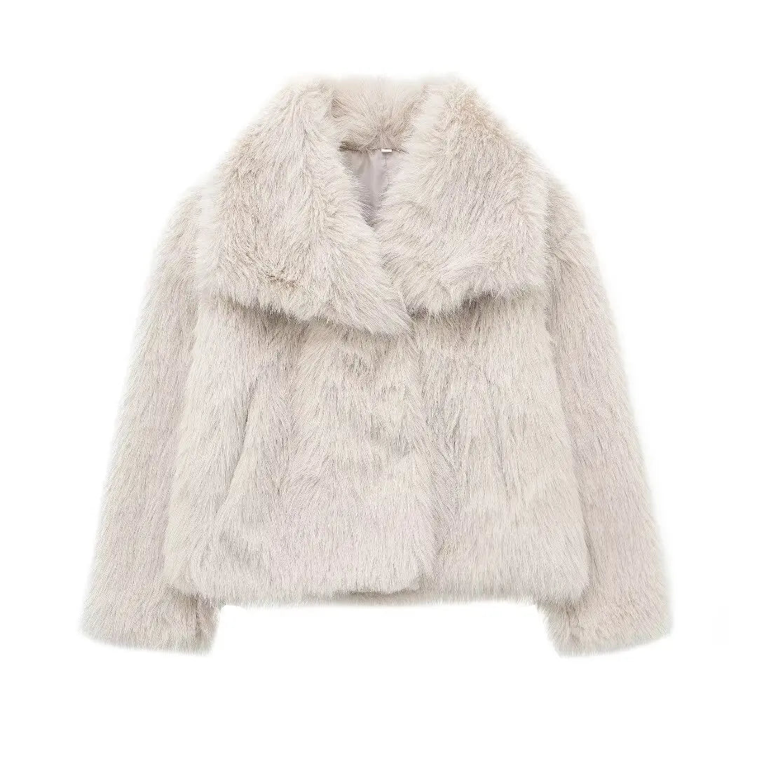 Veralyn Cropped Faux Fur Jacket