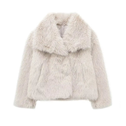 Veralyn Cropped Faux Fur Jacket