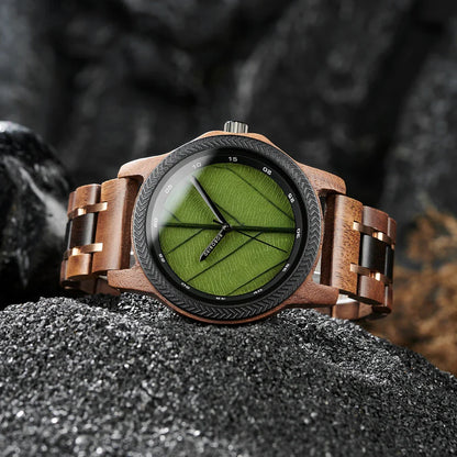 Elm Leaf Wood Watch