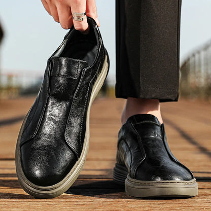 Calnero Genuine Leather Slip-On Sneakers