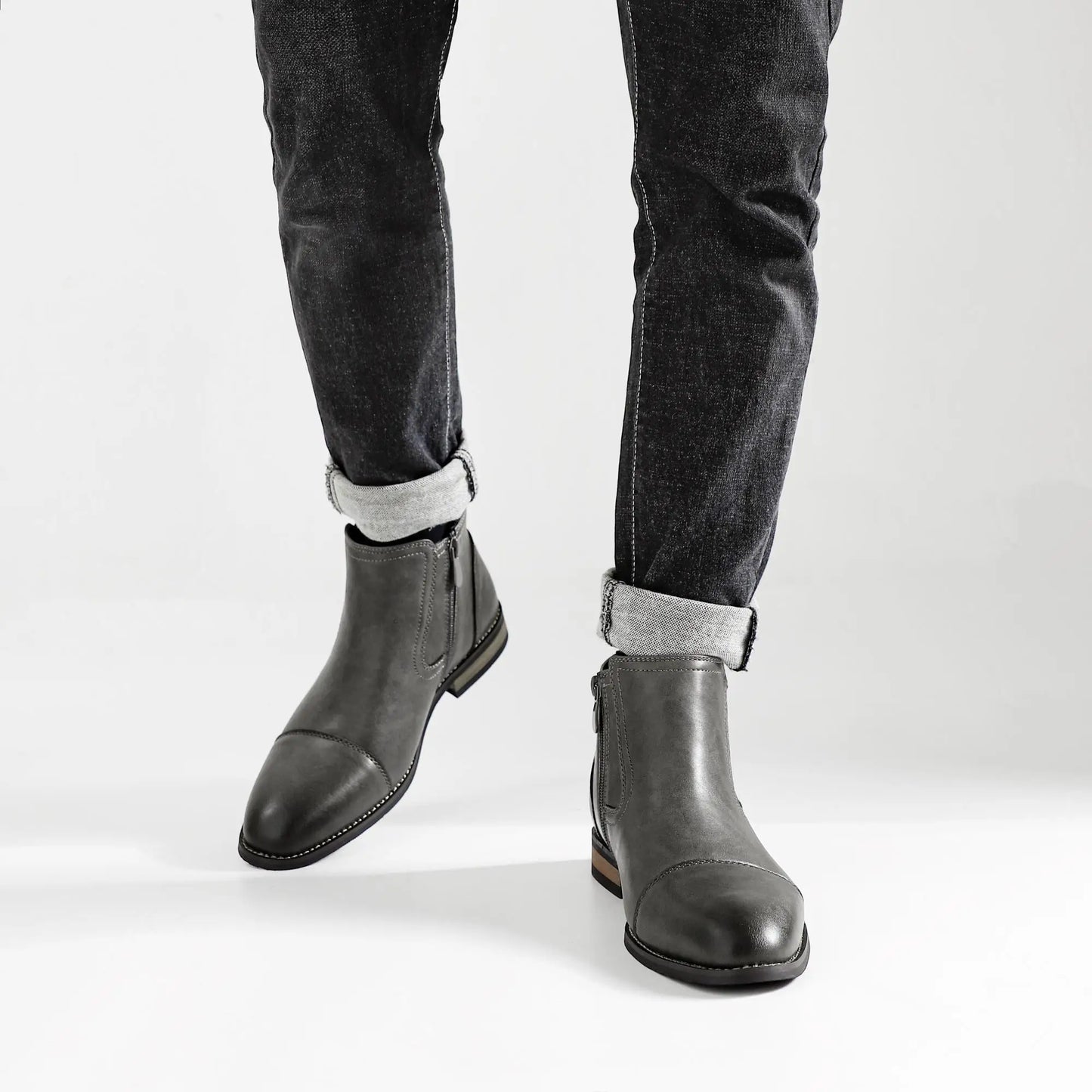 The Marylebone™ – Cap-Toe Zip Boots