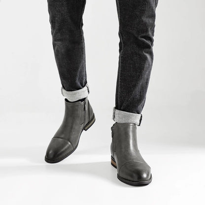 The Marylebone™ – Cap-Toe Zip Boots