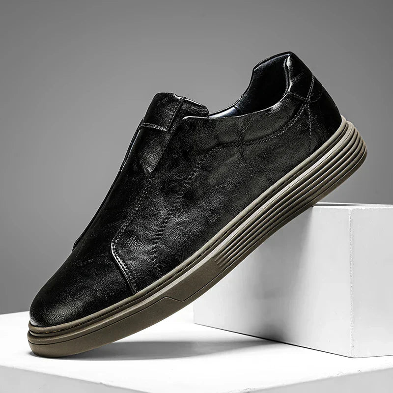 Calnero Genuine Leather Slip-On Sneakers