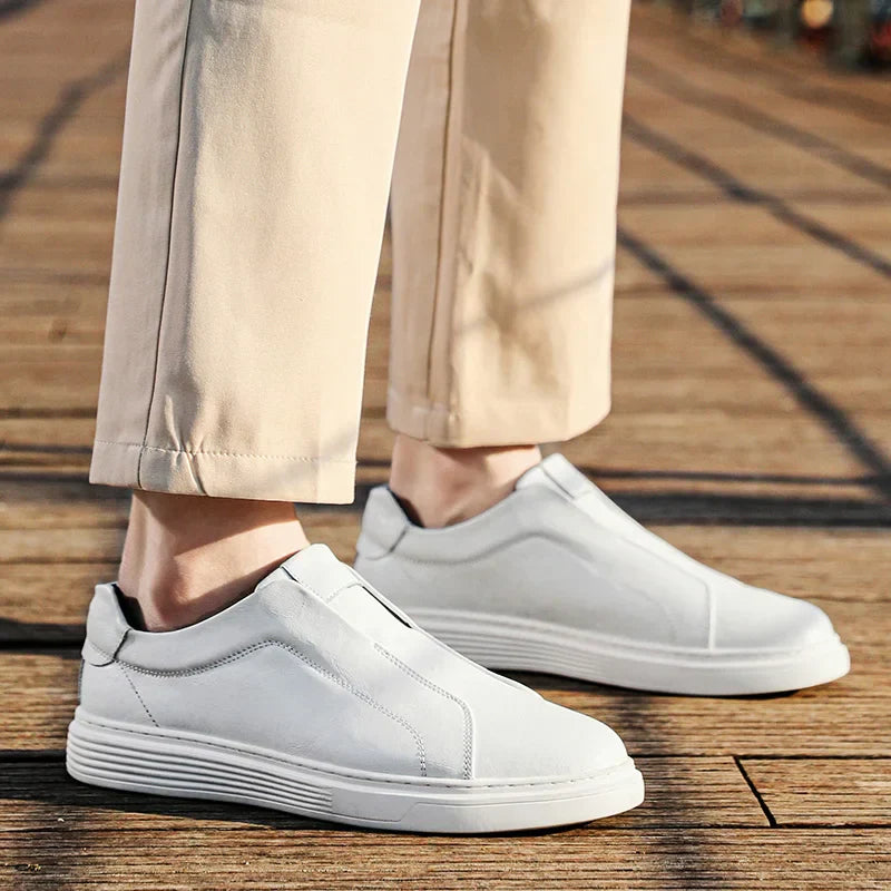 Calnero Genuine Leather Slip-On Sneakers