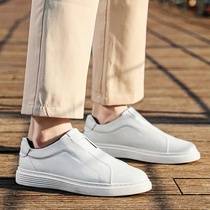 Calnero Genuine Leather Slip-On Sneakers