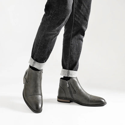 The Marylebone™ – Cap-Toe Zip Boots