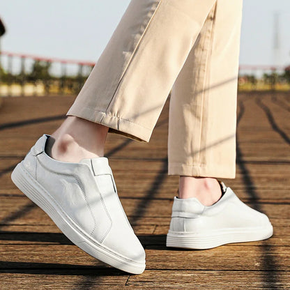 Calnero Genuine Leather Slip-On Sneakers