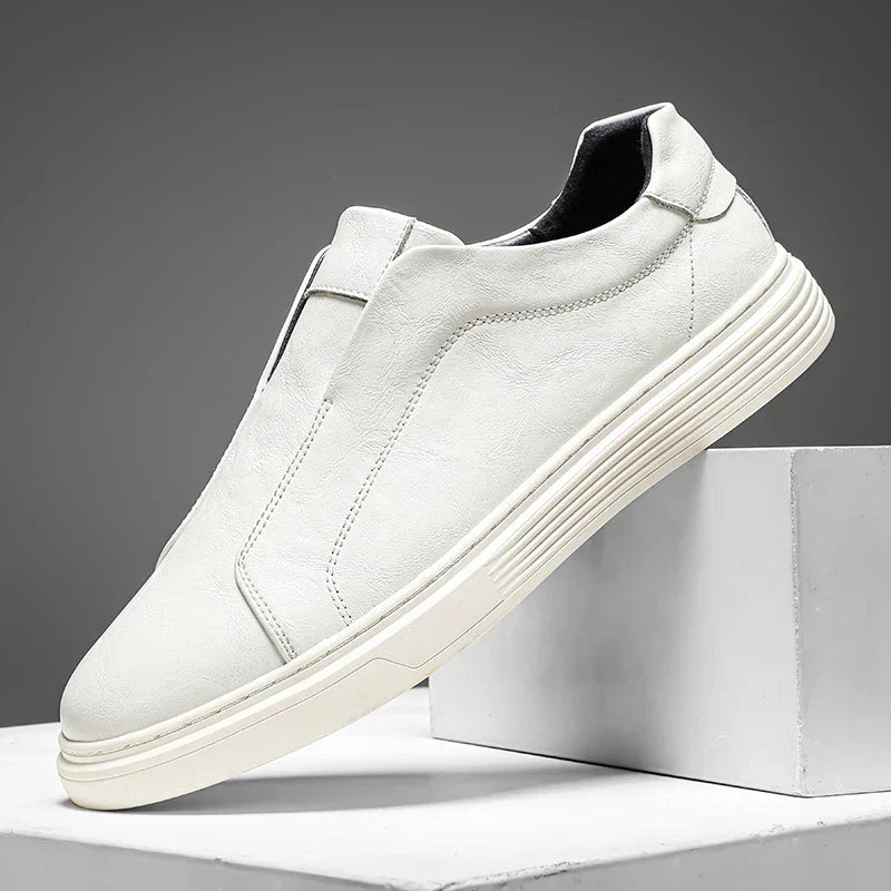 Calnero Genuine Leather Slip-On Sneakers