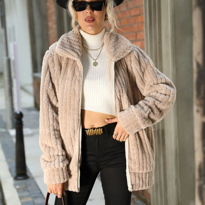 Hayden Iris | Elegant Faux Fur Jacket