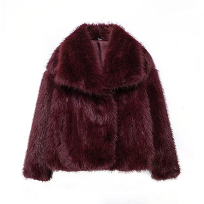 Veralyn Cropped Faux Fur Jacket