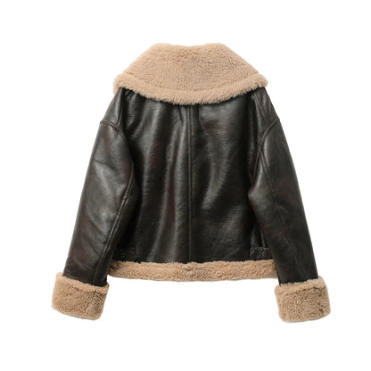 Aurelle Shearling Aviator Jacket