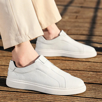 Calnero Genuine Leather Slip-On Sneakers
