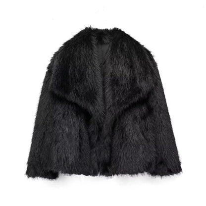 Veralyn Cropped Faux Fur Jacket