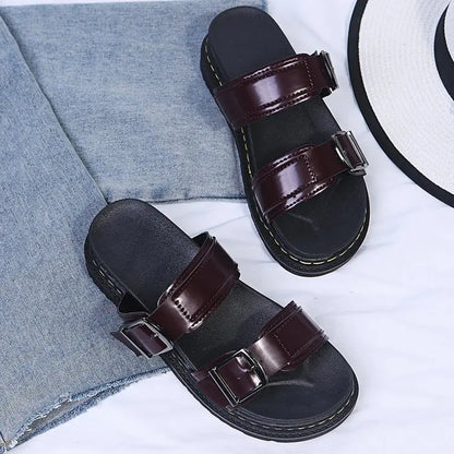 Elira – Retro Lace-Up Sandals with Cushioned Wide Sole