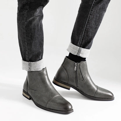 The Marylebone™ – Cap-Toe Zip Boots