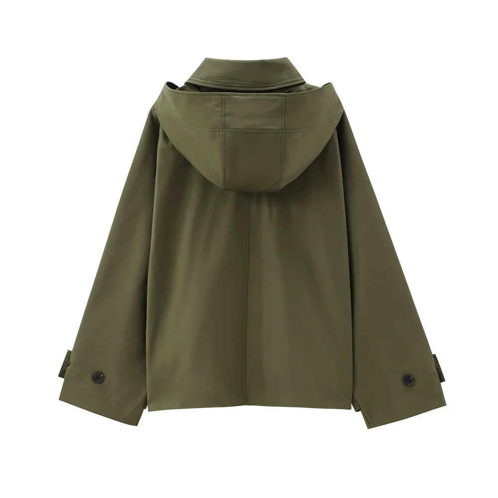 Varelle Hooded Trench Coat