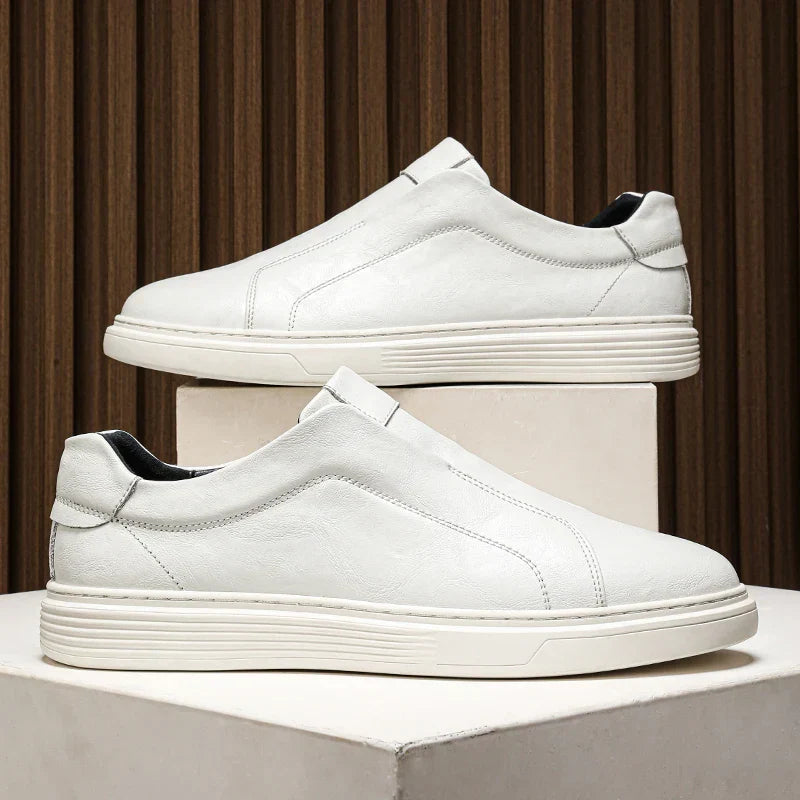 Calnero Genuine Leather Slip-On Sneakers