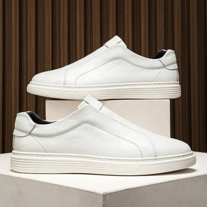 Calnero Genuine Leather Slip-On Sneakers