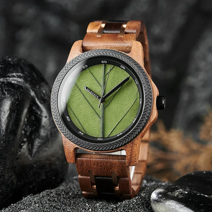 Elm Leaf Wood Watch