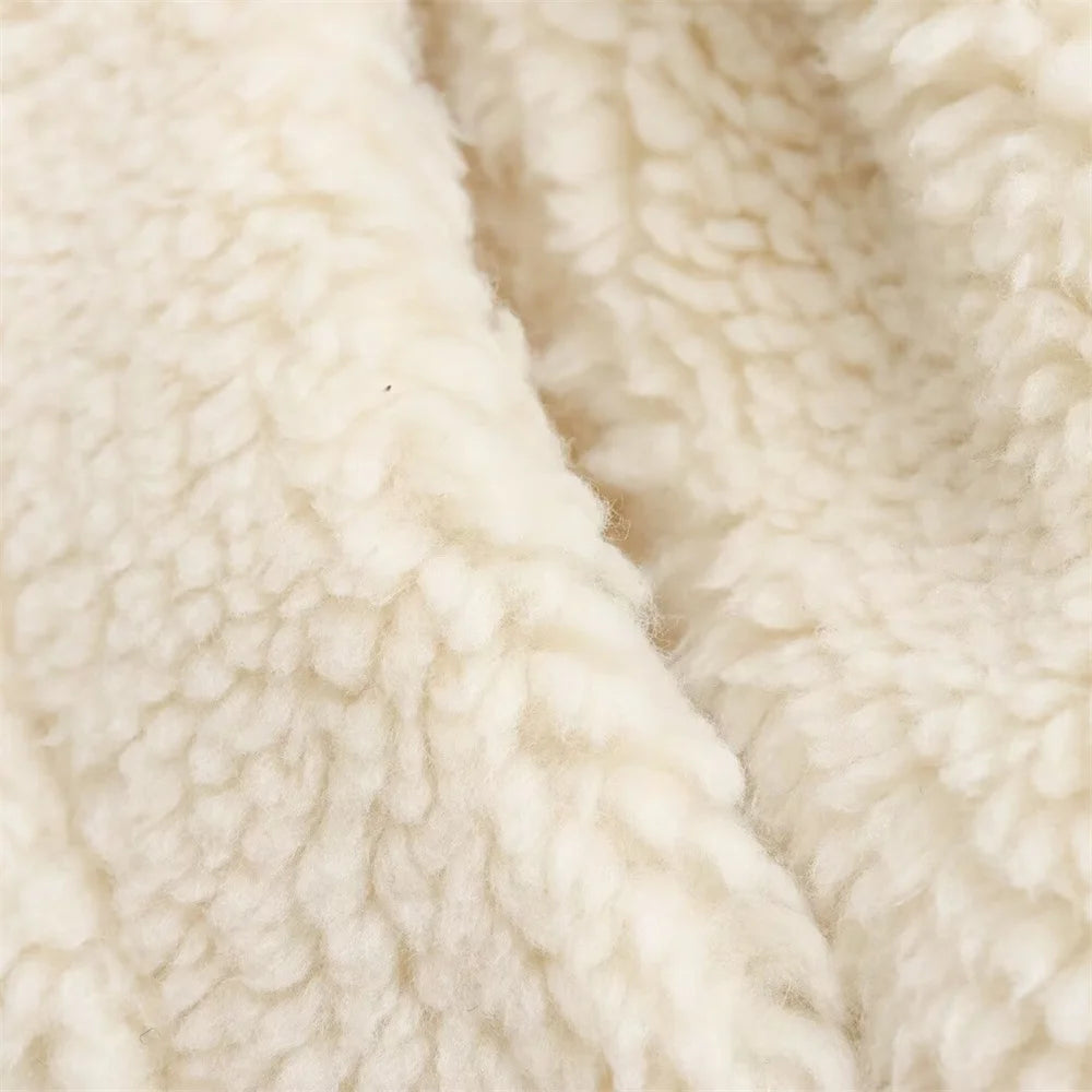 Arwen Contrast-Trim Teddy Jacket