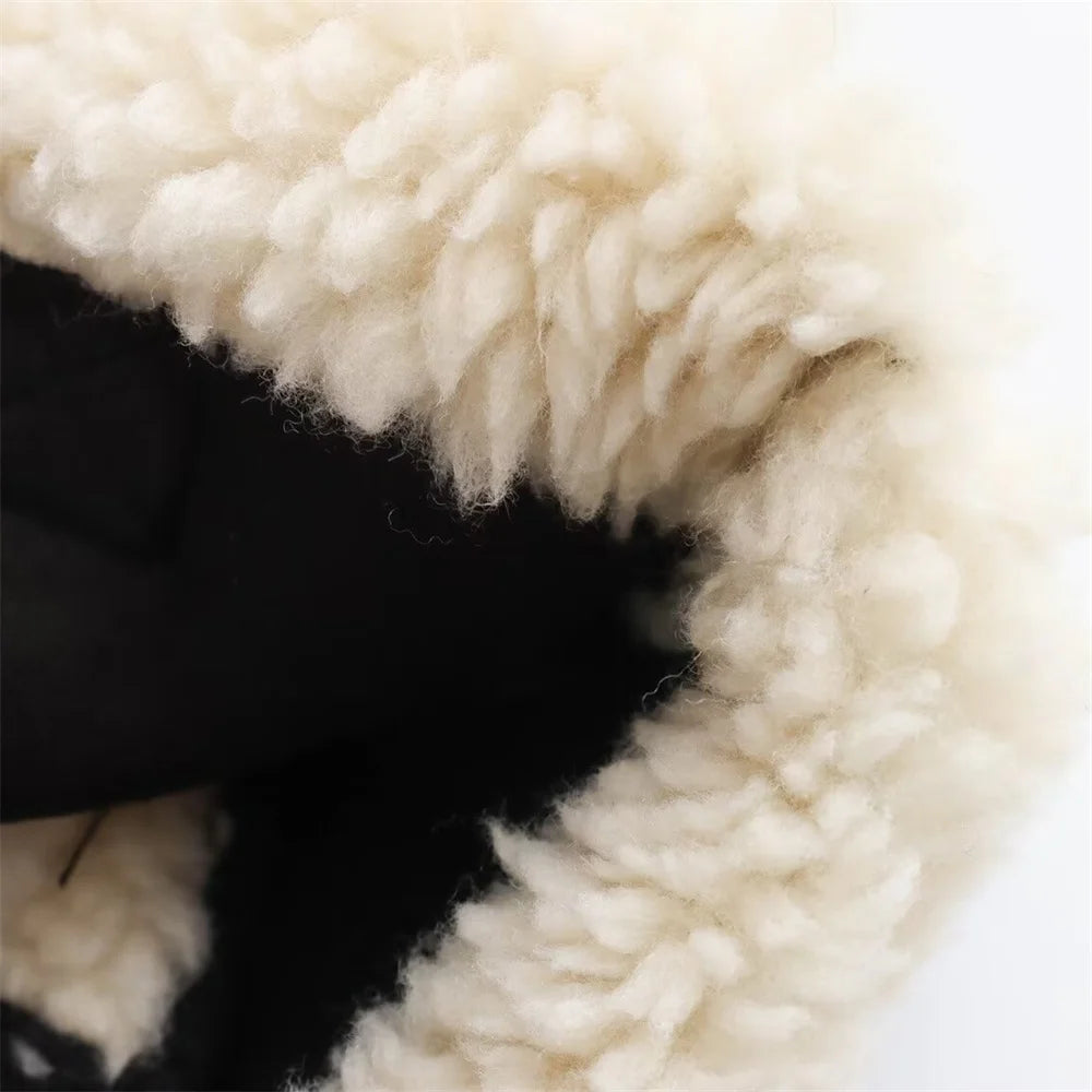 Arwen Contrast-Trim Teddy Jacket