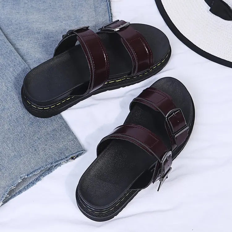 Elira – Retro Lace-Up Sandals with Cushioned Wide Sole