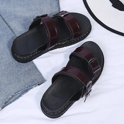 Elira – Retro Lace-Up Sandals with Cushioned Wide Sole