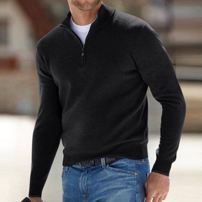 The Santous™ – Quarter-Zip Knit Sweater