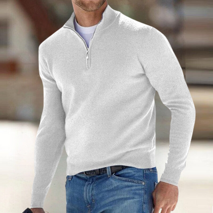 The Santous™ – Quarter-Zip Knit Sweater