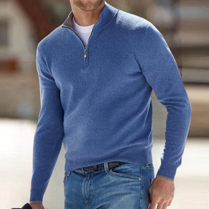 The Santous™ – Quarter-Zip Knit Sweater