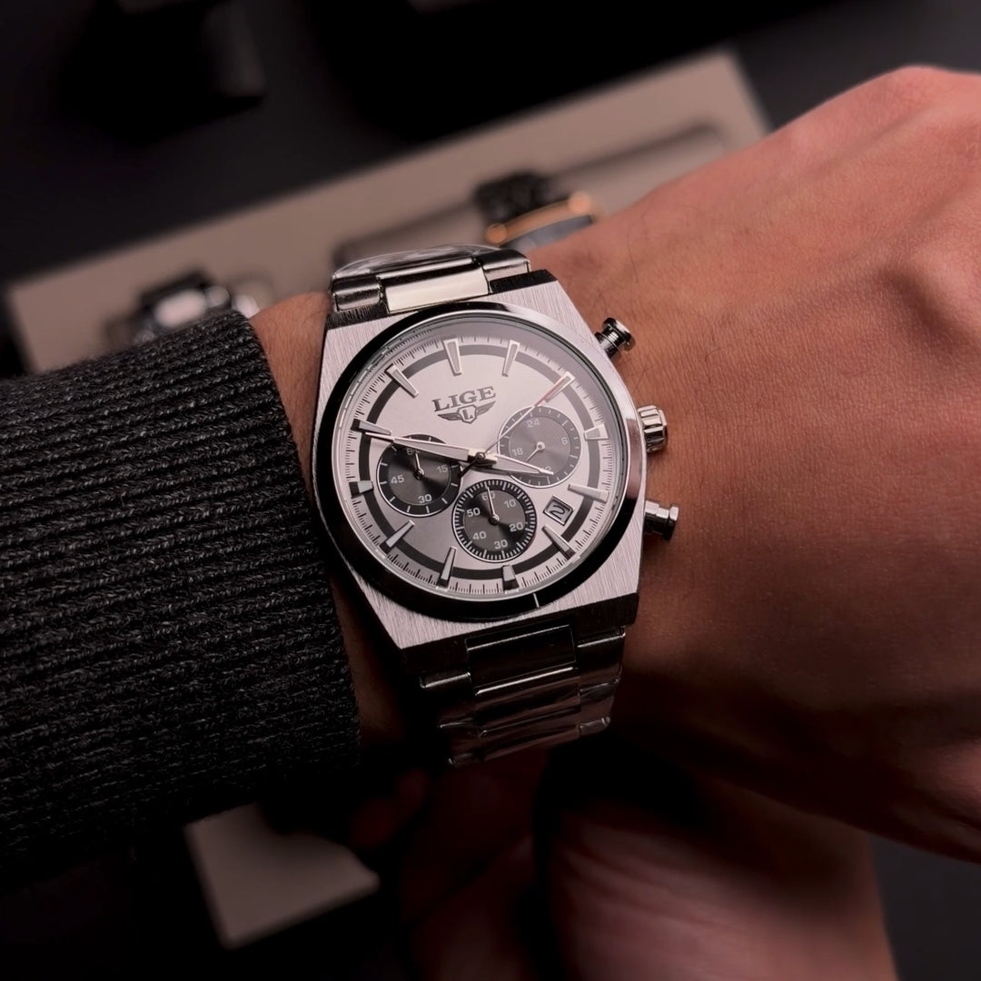 LIGE Heritage Chronograph Watch