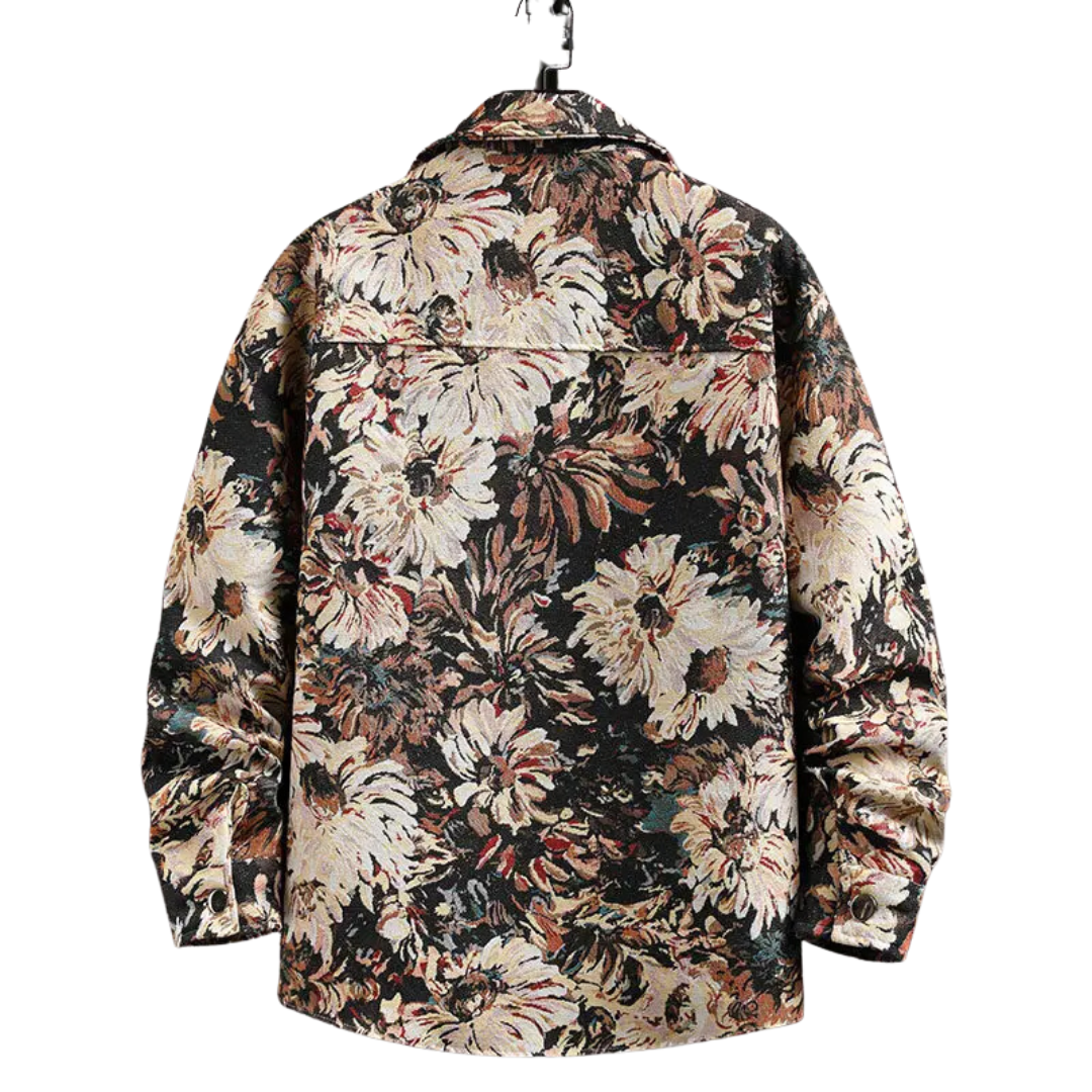 Tapestry Print Utility Jacket