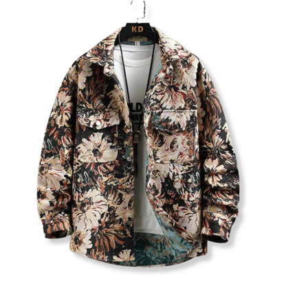 Tapestry Print Utility Jacket