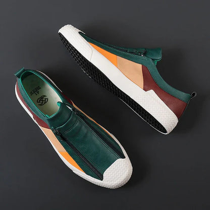 The Giverny – Artistic Floral Leather Trainers
