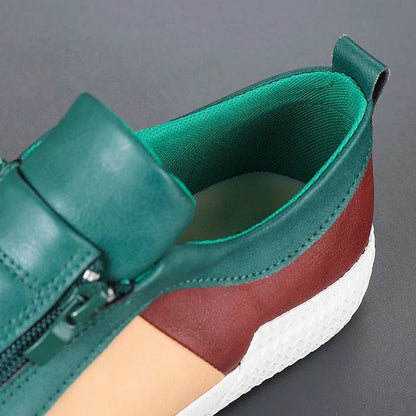 The Giverny – Artistic Floral Leather Trainers