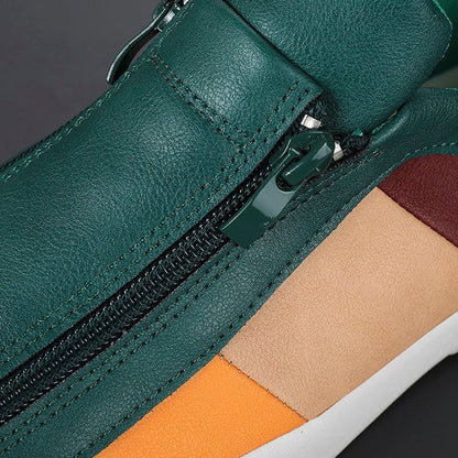 The Giverny – Artistic Floral Leather Trainers