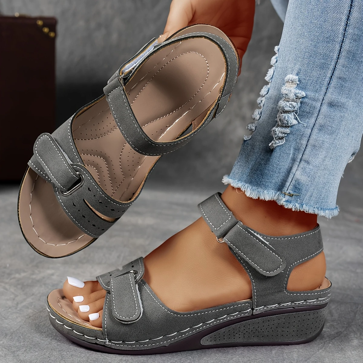 Variant image for Emily – Stylish Comfort Wedge Sandals-46