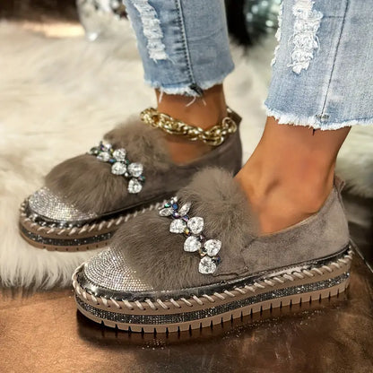 AuroraFur™ Sparkle Comfort Loafers