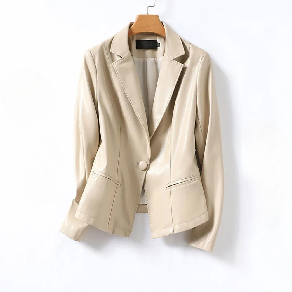 Luvane Vegan Leather Blazer