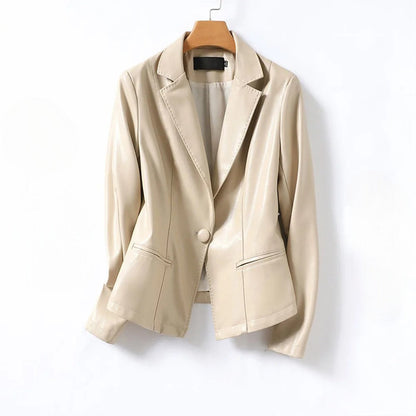 Luvane Vegan Leather Blazer