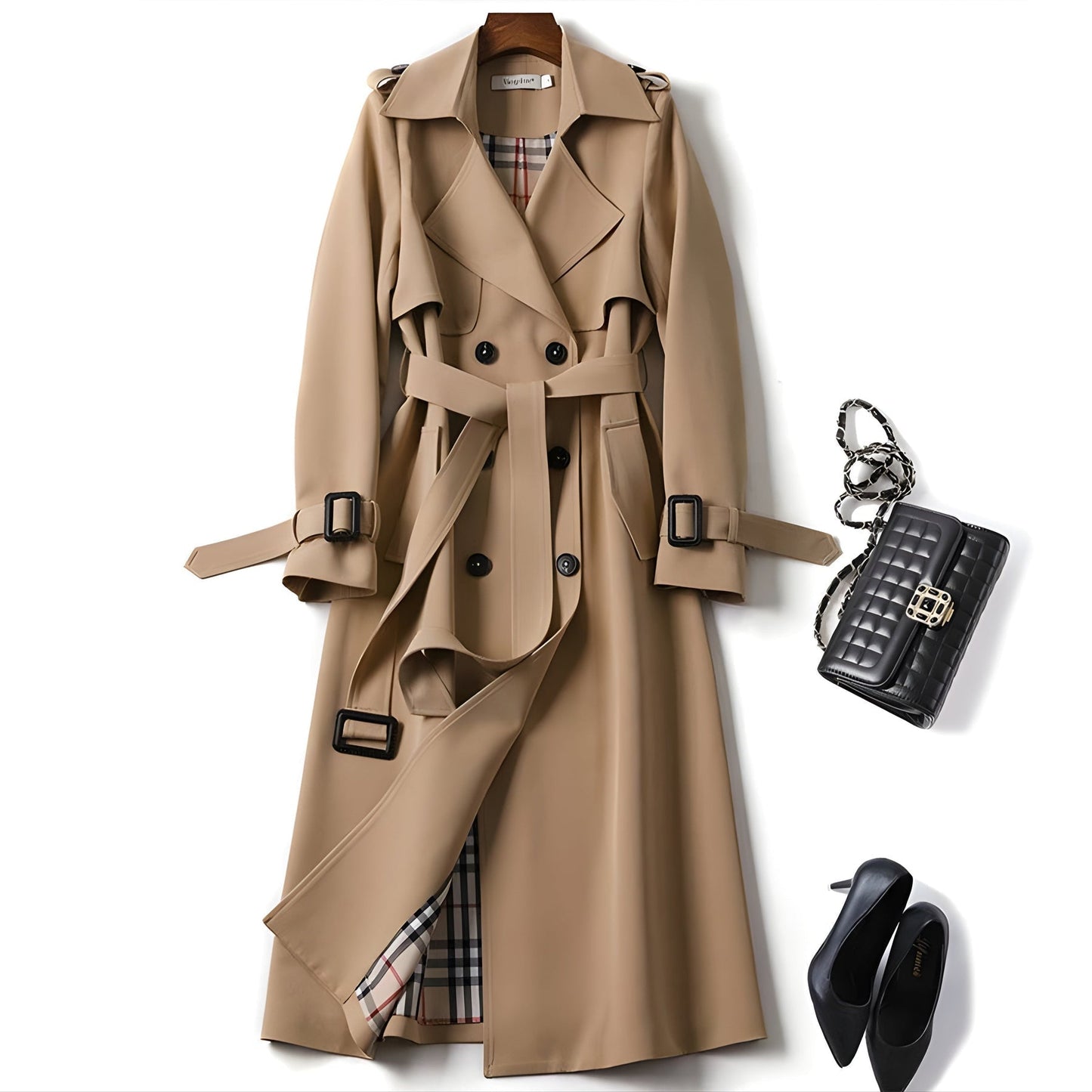 Heritage Check-Lined Trench Coat