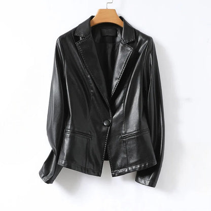 Luvane Vegan Leather Blazer