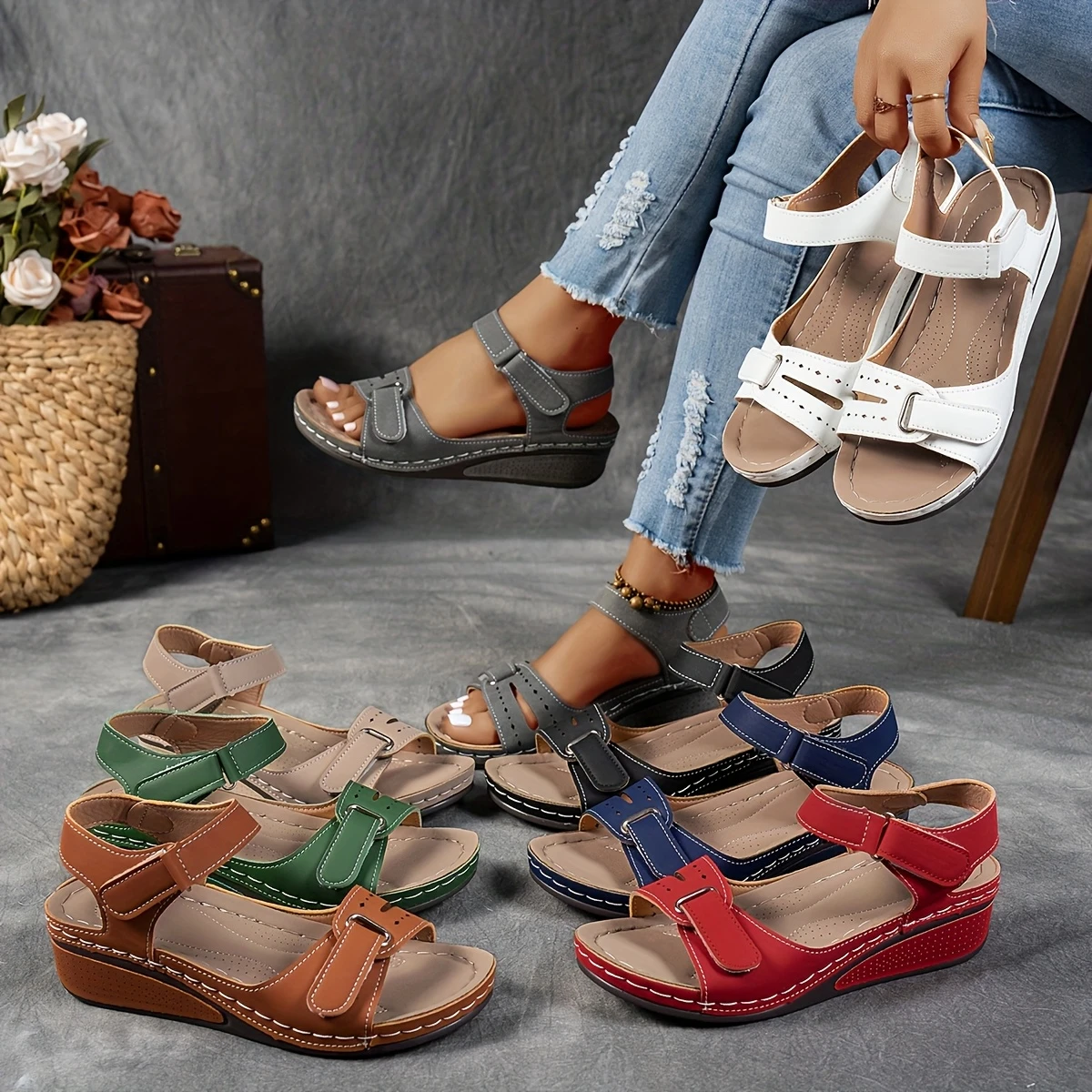 Amy – Stylish Comfort Wedge Orthopedic Sandals