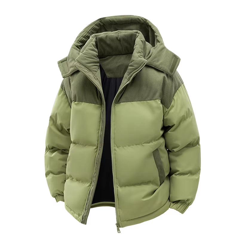 Rowen Corduroy-Trim Puffer Jacket