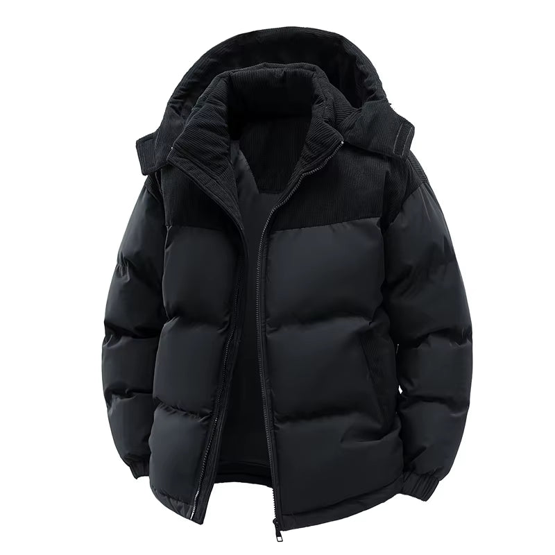Rowen Corduroy-Trim Puffer Jacket