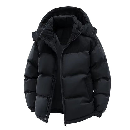 Rowen Corduroy-Trim Puffer Jacket
