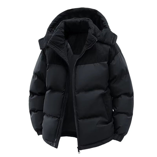 Rowen Corduroy-Trim Puffer Jacket